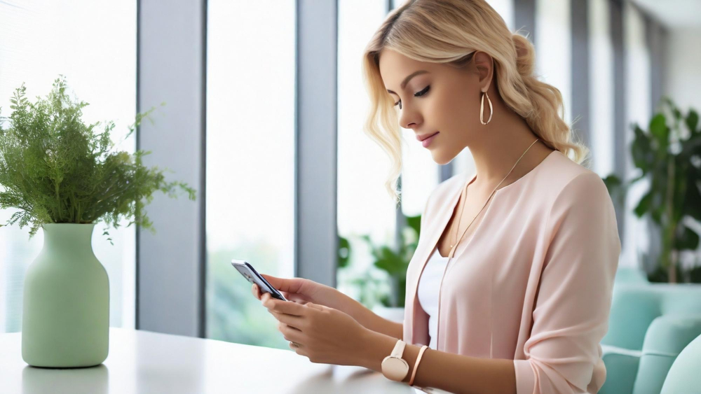 Person som pratar i telefon med Wasa Kredit